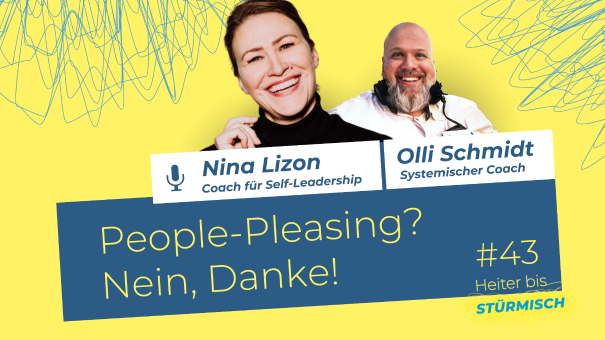 
		zu sehen sind Coachin Nina Lizon und Podcast Host Oliver Schmidt
	